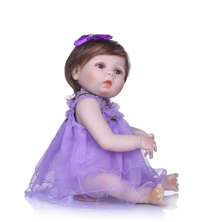 Baby Dolls Reborn Realistic 55 Cm New Handmade Soft Vinyl Silicone Body Princess Girl Doll for Children′s Day Gift