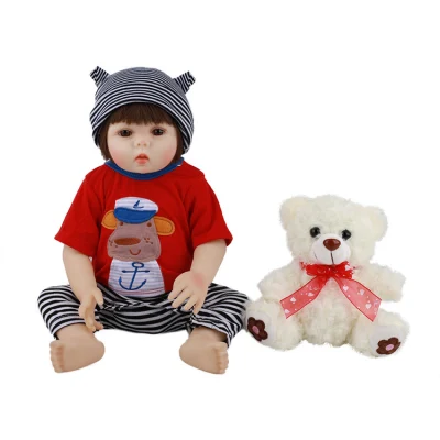 48 cm Jungen Silikon Puppen Baby Reborn Puppe Mädchen Neugeborenen Spielzeug Weihnachtsgeschenke Spielzeug Silikon Weiche Puppen für Kinder Geschenk