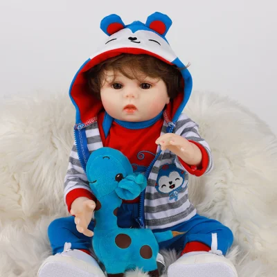 Süße weiche Silikon-Reborn-Babypuppe, lebensechte Neugeborene, handgefertigte, realistische Bebe-Reborn-Puppen, 48 cm