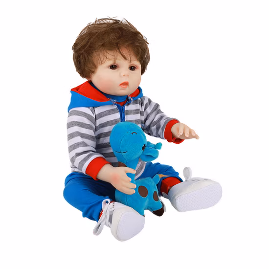 Süße weiche Silikon-Reborn-Babypuppe, lebensechte Neugeborene, handgefertigte, realistische Bebe-Reborn-Puppen, 48 cm