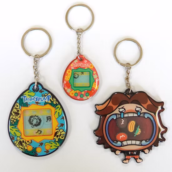 Schlüsselanhänger mit Glitzer-Cartoon, personalisierbar, niedliches Design, individuelles Acrylmaterial